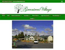 Tablet Screenshot of greentreesvillage.com